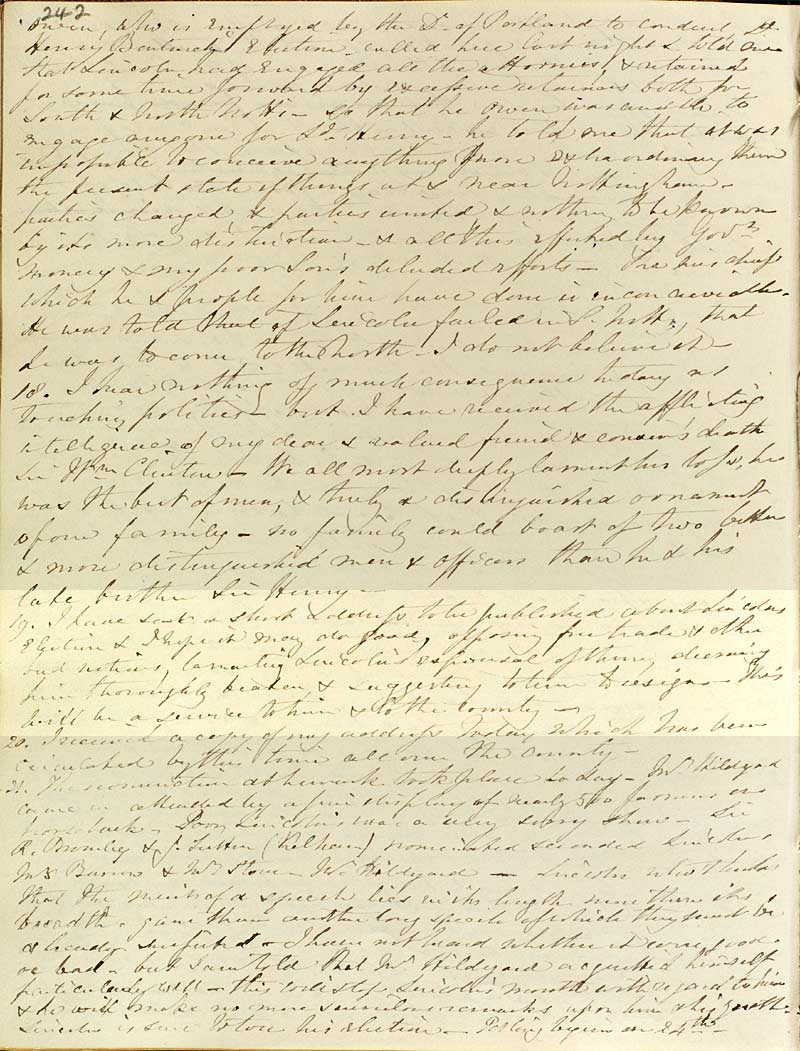 Diary entry for 19 Feb 1846 (Ne 2 F 7, p. 242)