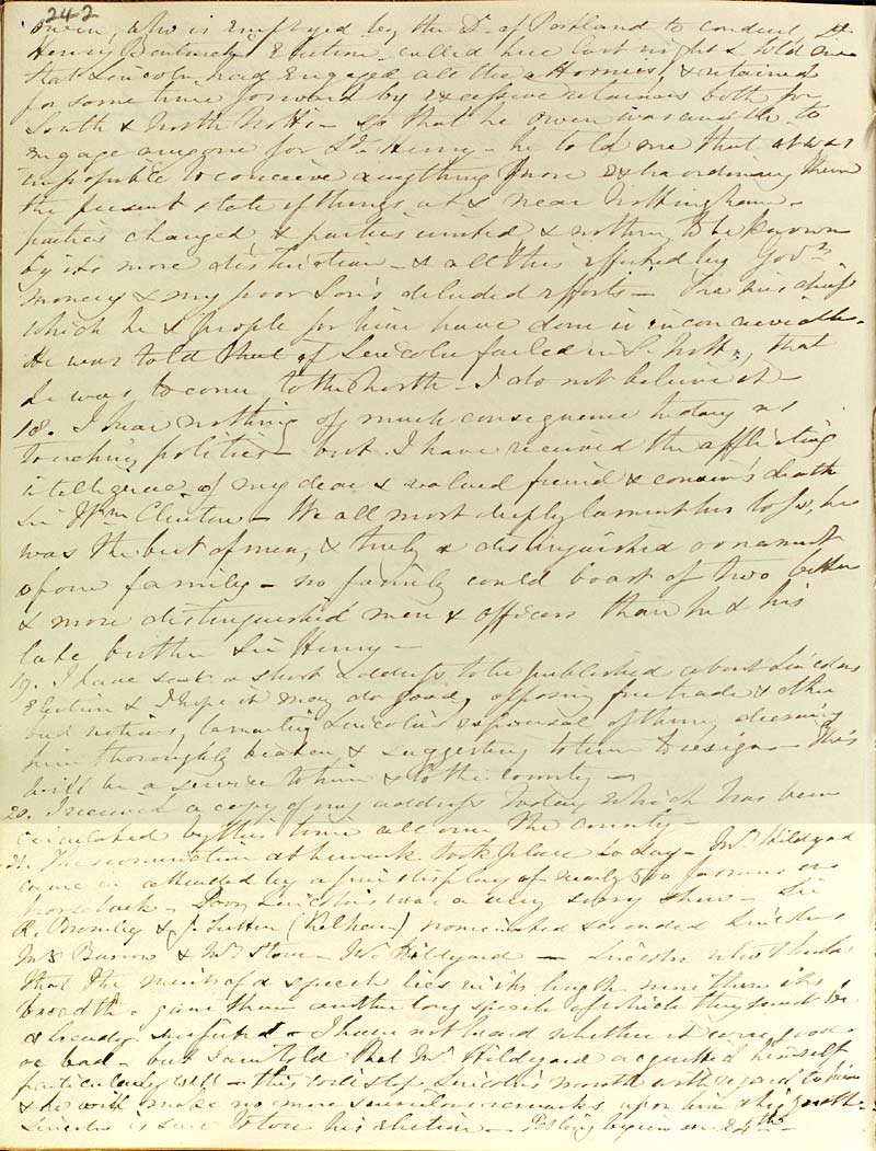 Diary entry for 21 Feb 1846 (Ne 2 F 7, p. 242)