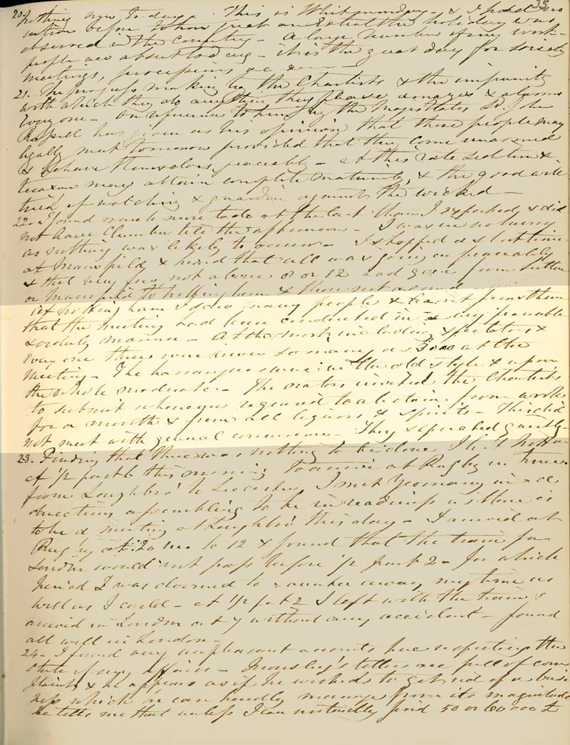 Diary entry for 22 May 1839 (Ne 2 F 6/1, p.35)