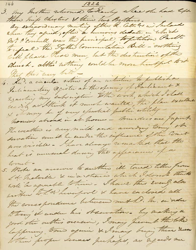 Diary entry for 3 January 1824 (Ne 2F 1, p. 146)